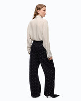 Camicia in popeline con cravatta rimovibile e pois - | Pinko