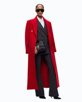 Cappotto lungo doppiopetto in misto lana - | Pinko