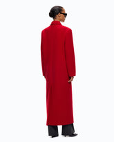 Cappotto lungo doppiopetto in misto lana - | Pinko