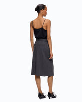 Vestito longuette con gonna gessata - | Pinko