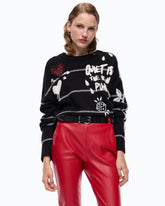 Maglia in lana merino Quiet Is The New Punk - | Pinko