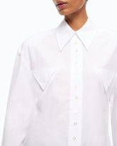 Camicia slim fit con laccio - | Pinko