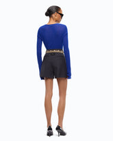 Short tailleur en laine mélangée stretch - | Pinko
