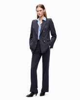 Giacca gessata in misto lana - | Pinko