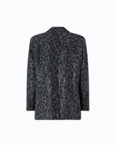 Giacca doppiopetto con strass e motivo jaguar - | Pinko