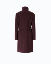 Cappotto in misto lana con collo alto e cintura - | Pinko