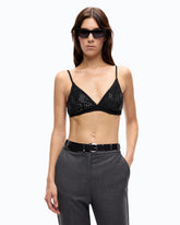 Sujetador efecto red con strass - | Pinko