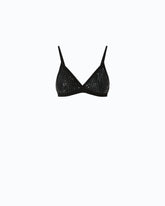 Reggiseno effetto rete con strass - | Pinko