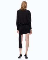 Vestito corto con arricci e nastro - | Pinko