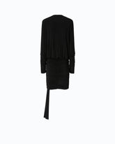 Vestito corto con arricci e nastro - | Pinko