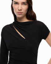 Maglia body con maniche asimmetriche - | Pinko