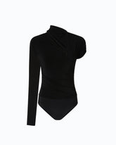 Maglia body con maniche asimmetriche - | Pinko