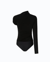 Maglia body con maniche asimmetriche - | Pinko