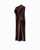 Abito lungo monospalla in satin - | Pinko