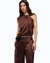 Blusa senza maniche in satin - | Pinko
