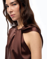 Blusa senza maniche in satin - | Pinko