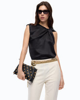 Blusa senza maniche in satin - | Pinko