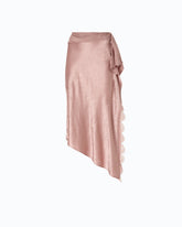 Gonna midi asimmetrica in satin - | Pinko