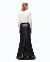 Gonna lunga a sirena in tessuto ultra lucido - | Pinko