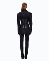 Top bustier effetto pelle con sfere decorative - | Pinko