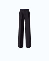 Stretch wool-blend palazzo trousers - | Pinko