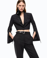 Giacca spencer con spacchi e lacci - | Pinko