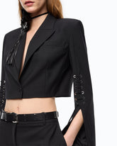 Giacca spencer con spacchi e lacci - | Pinko