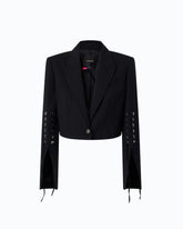 Giacca spencer con spacchi e lacci - | Pinko