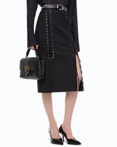 Gonna midi aderente con doppio spacco - | Pinko
