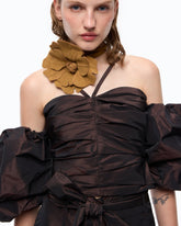 Top corto con maniche a palloncino - | Pinko