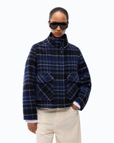 Caban en drap double à carreaux - | Pinko