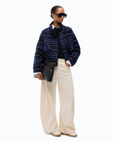 Caban en drap double à carreaux - | Pinko