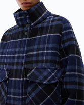 Caban en drap double à carreaux - | Pinko