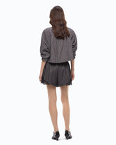 Shorts fluidi con inserto in pizzo - | Pinko