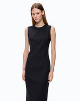 Slim-fit midi dress with lacing - Black | Pinko