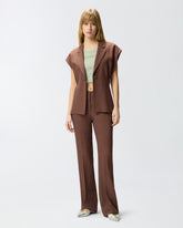 Pantaloni con piega stirata - | Pinko