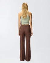 Pantaloni con piega stirata - | Pinko