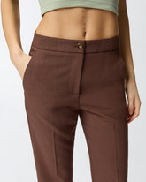 Pantaloni con piega stirata - | Pinko