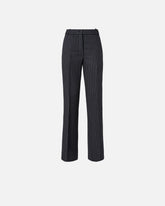 Pantalon à rayures en laine mélangée - | Pinko