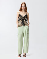 Camouflage top with lace - | Pinko