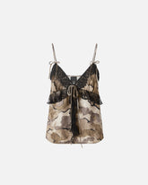 Camouflage top with lace - | Pinko