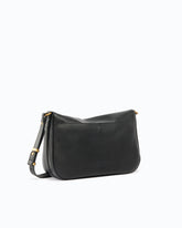 Medium leather bag with Love Birds Diamond Cut buckle - | Pinko
