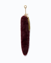 Charm portachiavi pendente effetto pelliccia - Rosso Scuro | Pinko