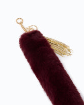 Charm portachiavi pendente effetto pelliccia - Rosso Scuro | Pinko