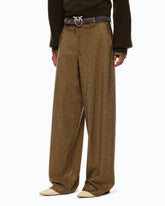 Pantaloni barrel fit con strass - | Pinko