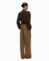 Pantaloni barrel fit con strass - | Pinko