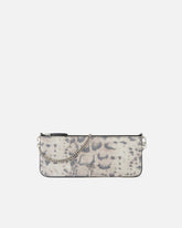 Bolso pochette de hombro mediano New Horizontal de ante con estampado de pitón - | Pinko
