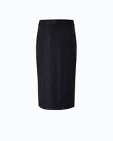 Fully rhinestoned calf-length wrap skirt - | Pinko