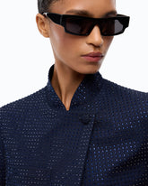 Giacca cropped con strass - | Pinko