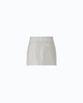 Fully rhinestoned wrap mini skirt - | Pinko
